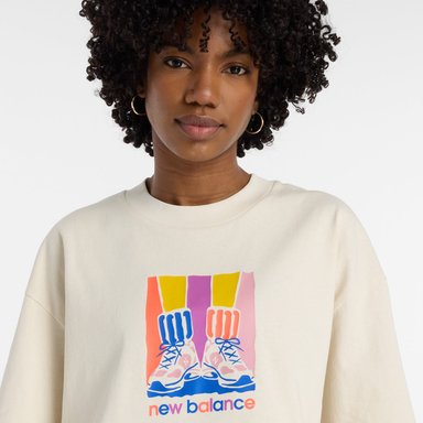 POLERA LIFESTYLE MUJER NEW BALANCE ATHLETICS BEIGE - 2