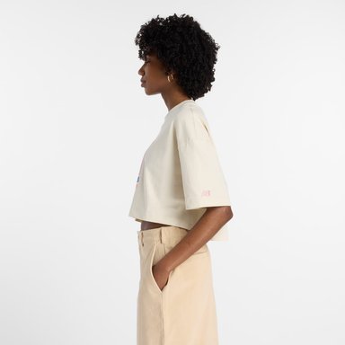 POLERA LIFESTYLE MUJER NEW BALANCE ATHLETICS BEIGE - 4