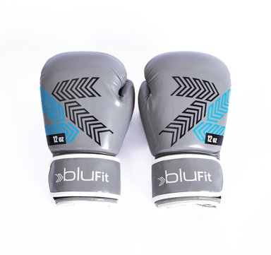 GUANTES BOXEO ENTRENAMIENTO BLU FIT 12 OZ GRIS - 1