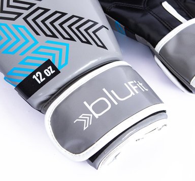GUANTES BOXEO ENTRENAMIENTO BLU FIT 12 OZ GRIS - 3