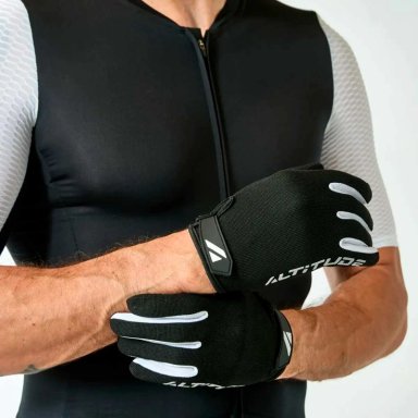 GUANTE CICLISMO HOMBRE ALTITUDE MTB LONG FINGER NEGRO - 3
