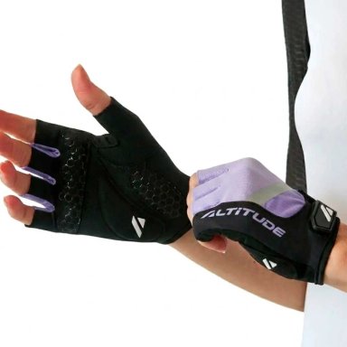 GUANTE CICLISMO MUJER ALTITUDE MTB SHORT FINGER VIOLETA - 4