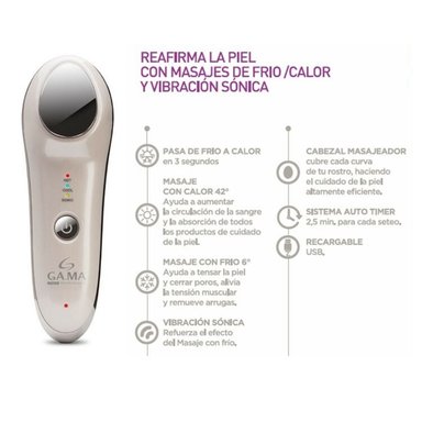 MASAJEADOR FACIAL EFECTO FRÍO Y CALOR SÓNICO GAMA - 2