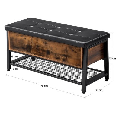 BANQUETA SPACEZAT AVLA ZAPATERO CON BAÚL ECO CUERO - 3