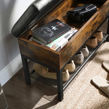 BANQUETA SPACEZAT AVLA ZAPATERO CON BAÚL ECO CUERO - 8