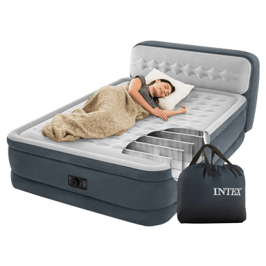 COLCHÓN INFLABLE INTEX 152X203X46 CM ELÉCTRICO 2 PLAZAS RESPALDO ULTRA PLUSH HEADBOARD - 4