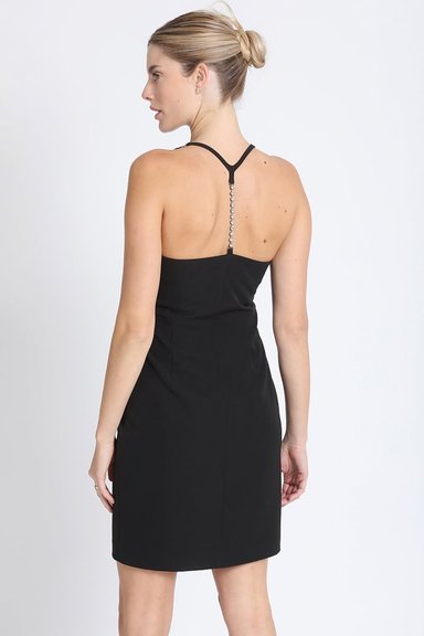 VESTIDO STRASS HALTER NEGRO LIOLA - 5