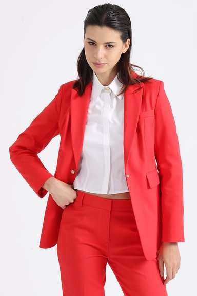 BLAZER ENTALLADO, ROJO LIOLA - 4