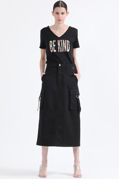 FALDA CARGO GABARDINA NEGRO LIOLA - 4