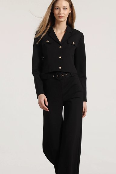 CHAQUETA CROPPED LIOLA MUJER NEGRO - 6