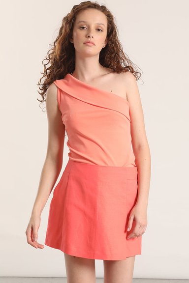 TOP ASIME TRICO DOBLEZ LIOLA MUJER CORAL - 5
