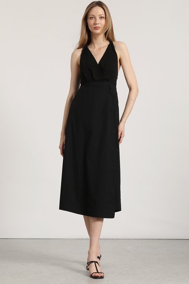 VESTIDO HALTER MIDI LIOLA NEGRO - 2