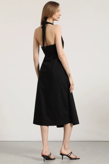 VESTIDO HALTER MIDI LIOLA NEGRO - 6