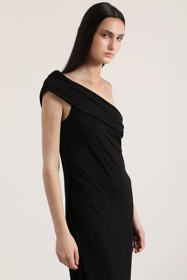 VESTIDO MAXI UN HOMBRO LIOLA MUJER NEGRO - 8