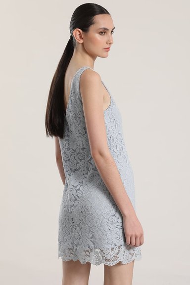 VESTIDO ENCAJE LIOLA MUJER CELESTE - 3