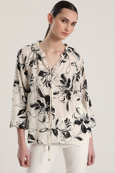BLUSA ESTAMPADO FLORAL LIOLA MUJER CRUDO - 1