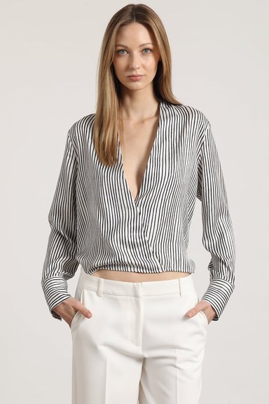 BLUSA LISTADA LIOLA MUJER CRUDO - 1