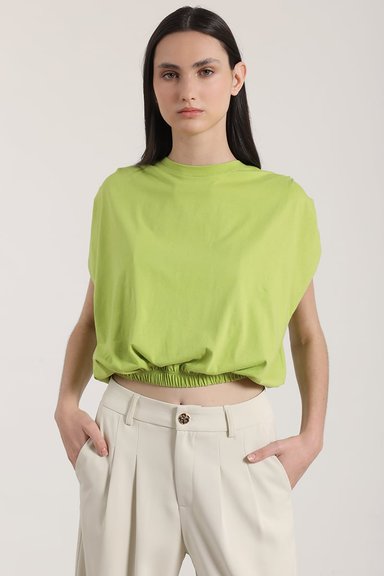 POLERA ENGLOBADA LIOLA MUJER VERDE - 1