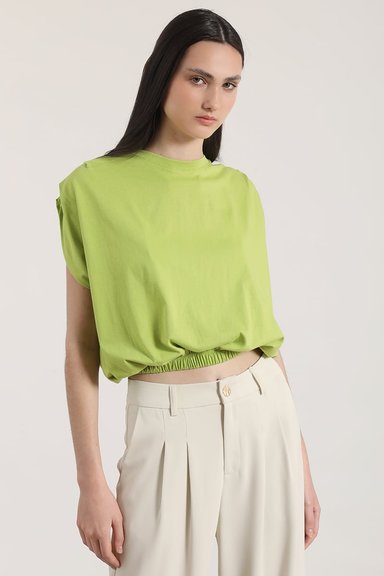 POLERA ENGLOBADA LIOLA MUJER VERDE - 3