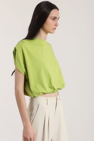 POLERA ENGLOBADA LIOLA MUJER VERDE - 5