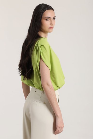 POLERA ENGLOBADA LIOLA MUJER VERDE - 6