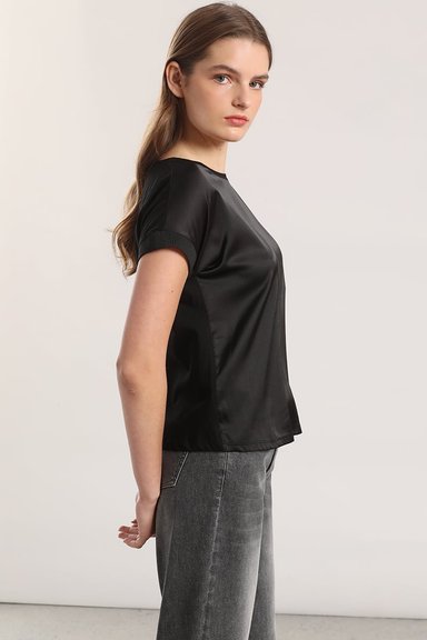POLERA BASICA SATIN LIOLA MUJER NEGRO - 3