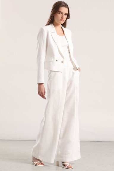 PANTALON PALAZZO LINO MUJER LIOLA CRUDO - 1