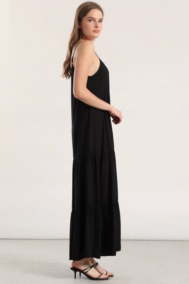VESTIDO MAXI MUJER LIOLA NEGRO - 4