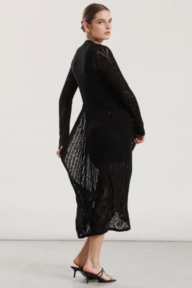 TAPADO MIDI TEJIDO MUJER LIOLA NEGRO - 7