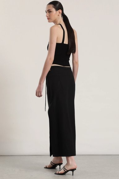 FALDA MIDI LINO MUJER LIOLA NEGRO - 6