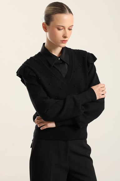 JERSEY PUNTO PERLAS, NEGRO LIOLA - 6