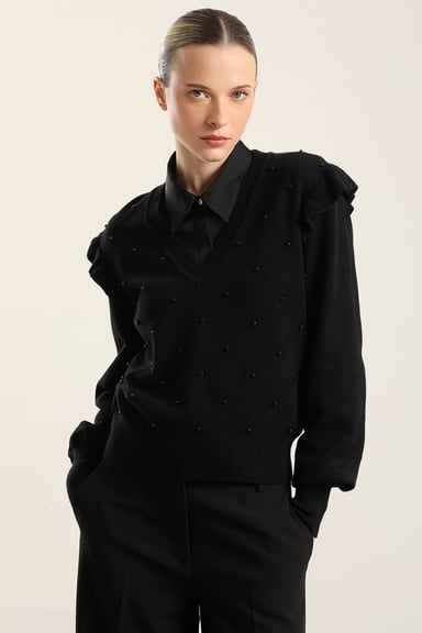 JERSEY PUNTO PERLAS, NEGRO LIOLA - 7