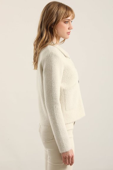 CHAQUETA PUNTO, HILO METALIZADO, BEIGE LIOLA - 3