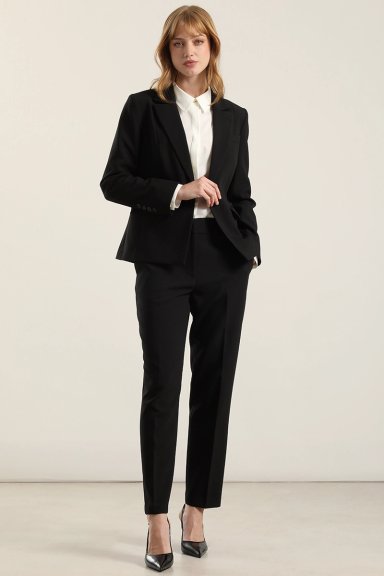 BLAZER BASICO ENTALLADO, NEGRO LIOLA - 1