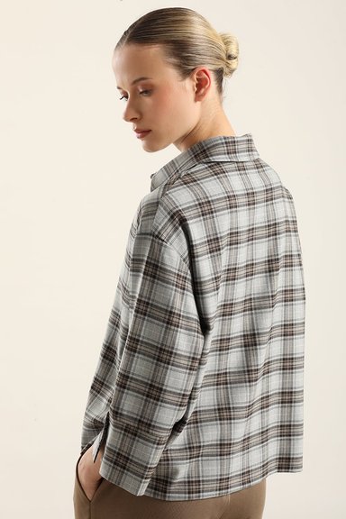 BLUSA, FANTASIA CUADRILLE, GRIS LIOLA - 4