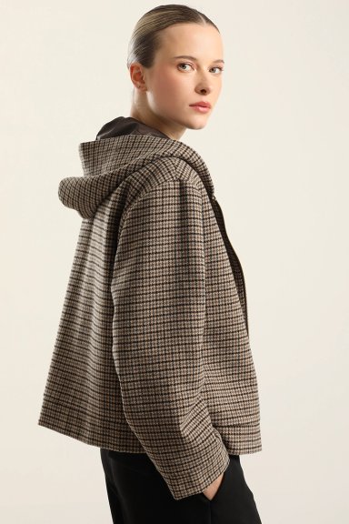 CHAQUETA FANTASIA CAPUCHA, BEIGE  LIOLA - 5