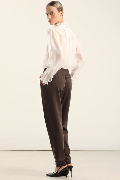 PANTALON PITILLO, TIRO ALTO, CHOCOLATE LIOLA - 3