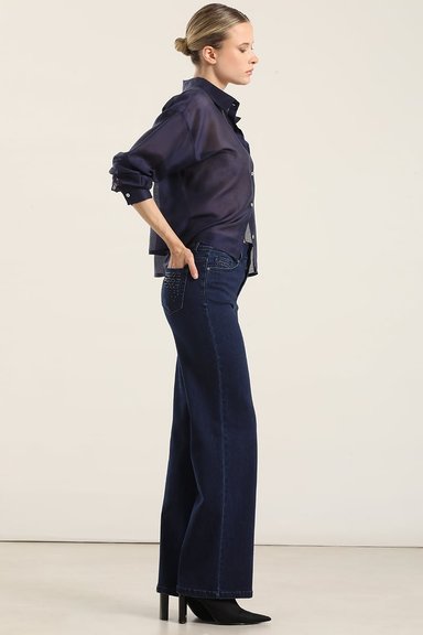 JEANS STRAIGHT, APLICACION LENTEJUELAS, INDIGO LIOLA - 2