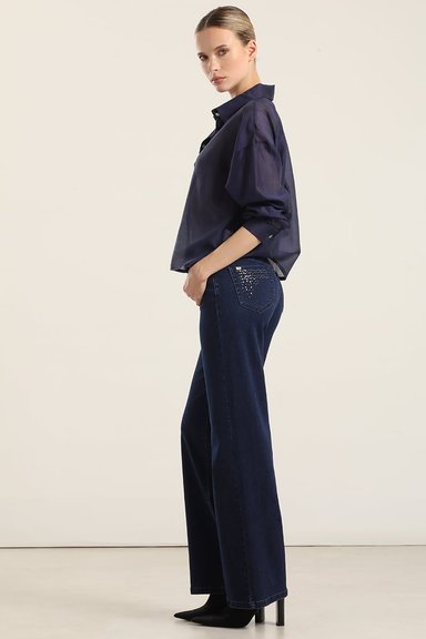 JEANS STRAIGHT, APLICACION LENTEJUELAS, INDIGO LIOLA - 5