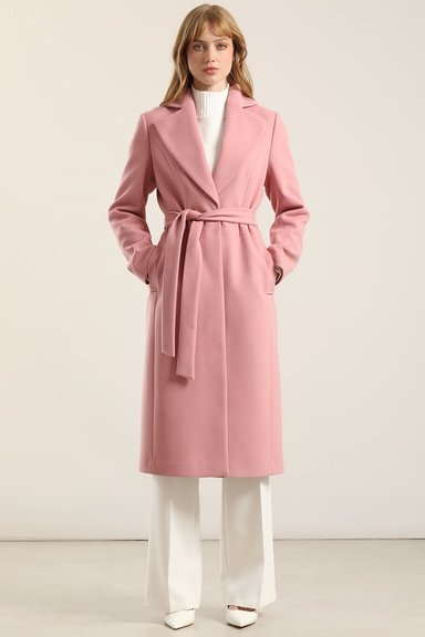 ABRIGO LARGO BASICO, MUFLON ROSA LIOLA - 1