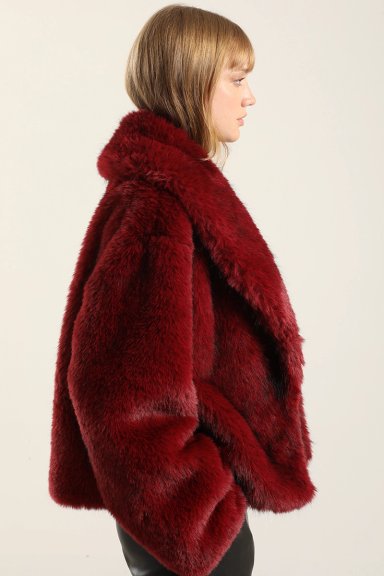 CHAQUETA EFECTO PIEL MATIZADA, ROJO LIOLA - 2