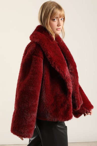 CHAQUETA EFECTO PIEL MATIZADA, ROJO LIOLA - 7