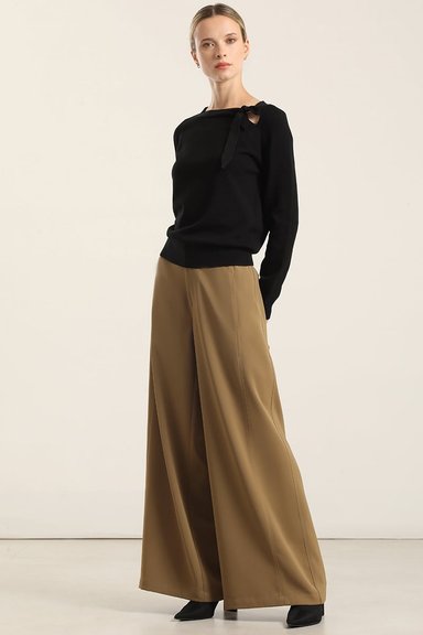 PANTALON ANCHO, TIRO ALTO, CAMEL LIOLA - 6