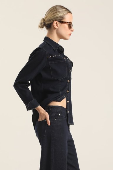 CAMISA DENIM TACHAS, INDIGO LIOLA - 2