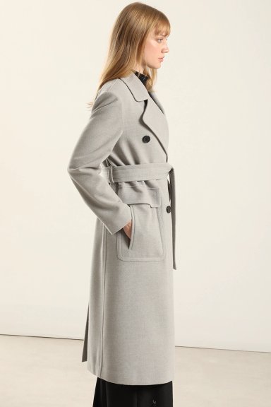 ABRIGO LARGO, MUFLON MELANGE GRIS LIOLA - 6