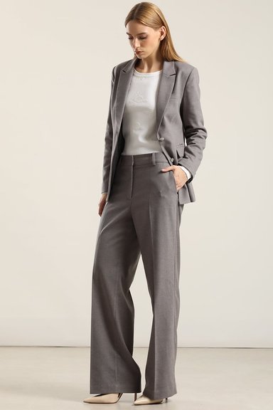 PANTALON ANCHO, TIRO ALTO, GRIS LIOLA - 1