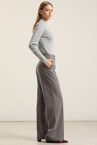 PANTALON ANCHO, TIRO ALTO, GRIS LIOLA - 5
