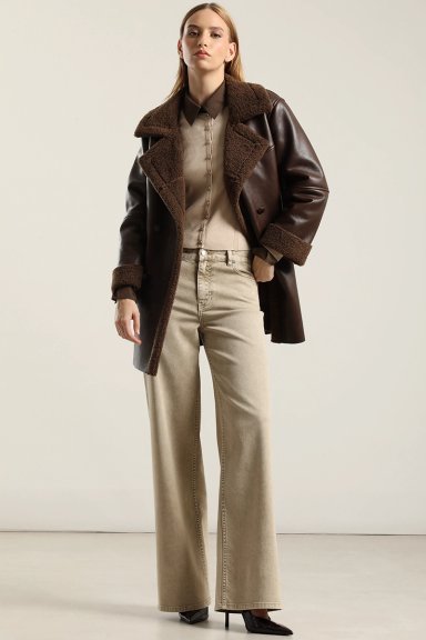 CHAQUETON EFECTO CUERO PIEL,CHOCOLATE LIOLA - 2