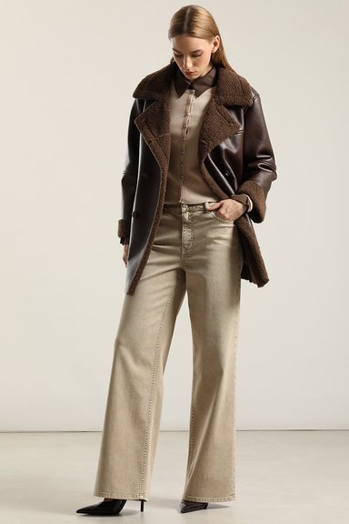 CHAQUETON EFECTO CUERO PIEL,CHOCOLATE LIOLA - 6