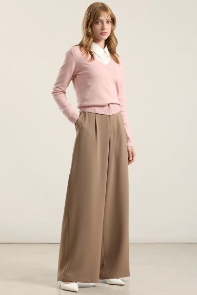 PANTALON ANCHO CON PINZA, TOPO LIOLA - 2